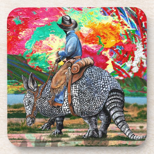 Dessous-de-verre Armadillo Cowboy (Devant)