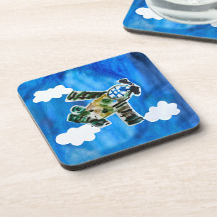 Dessous-de-verre Army Jet "Art by Kids"
