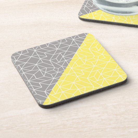 Dessous de verre arrière gris et jaune (Côté gauche)