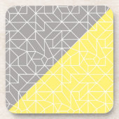 Dessous de verre arrière gris et jaune (Devant)