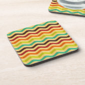 Dessous-de-verre Arrière - plan à rayures rétro 4 (Côté gauche)