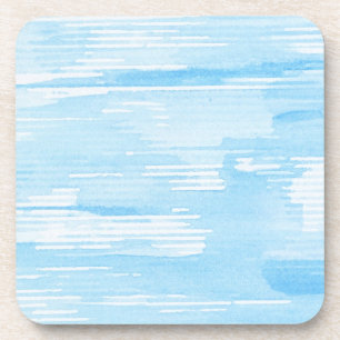 Dessous-de-verre Arrière - plan bleu abstrait d'aquarelle, texture
