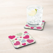 Dessous-de-verre Arrière - plan de coeurs (Côté Droit)