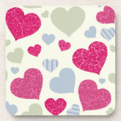 Dessous-de-verre Arrière - plan de coeurs (Devant)