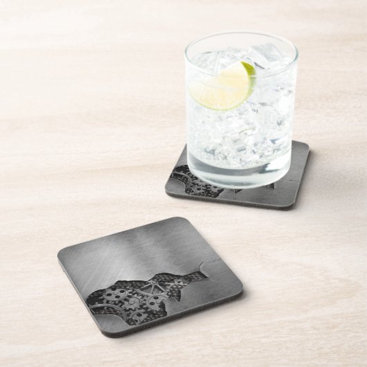 Dessous-de-verre Arrière - plan en métal avec des dommages (Côté Droit)