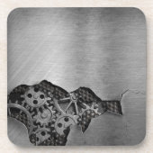 Dessous-de-verre Arrière - plan en métal avec des dommages (Devant)