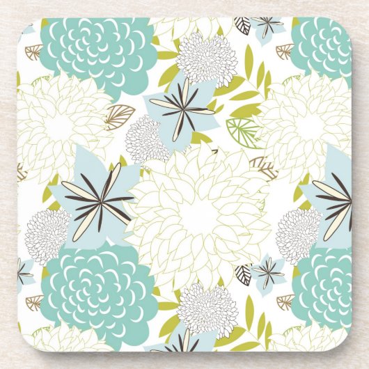 Dessous-de-verre arrière - plan floral (Devant)