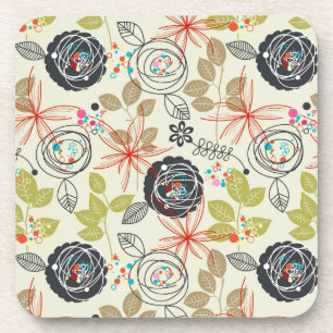 Dessous-de-verre Arrière - plan floral