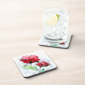 Dessous-de-verre Arrière - plan floral peint par résumé (Côté Droit)