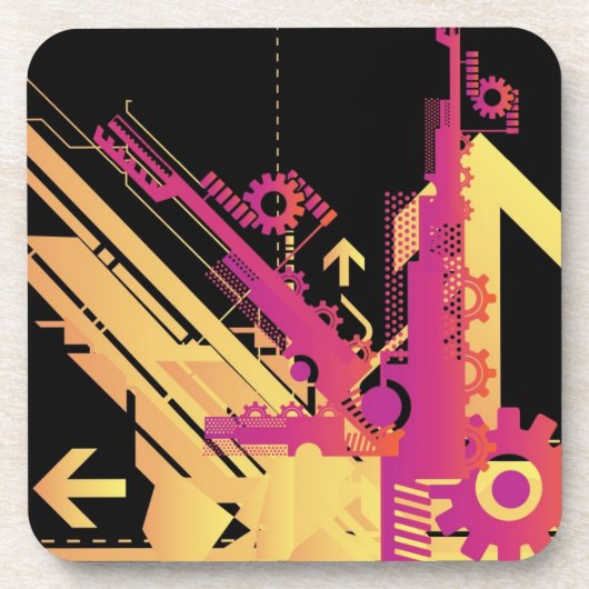 Dessous-de-verre Arrière - plan tramé technique 7 (Devant)