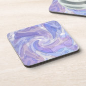 Dessous-de-verre Art abstrait moderne violet (Côté gauche)