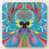 Dessous-de-verre Art abstrait papillon d'été (Devant)