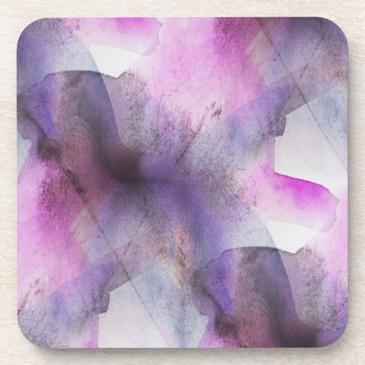Dessous-de-verre art abstrait pourpre de cubisme sans couture (Devant)