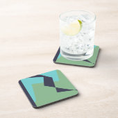 Dessous-de-verre Art Abstrait Turquoise Bleu Vert (Côté Droit)