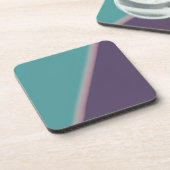 Dessous-de-verre Art Abstrait Turquoise violet (Côté gauche)