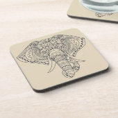 Dessous-de-verre Art animal africain d'éléphant tribal (Côté gauche)