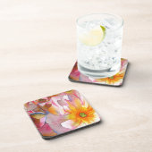 Dessous-de-verre Art aquarelle à l'eau rose Cornelia rose pastel (Côté Droit)