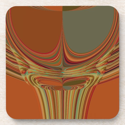 Dessous-de-verre Art contemporain africain Terre (Devant)