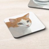 Dessous-de-verre Art de chat roux adorable (Côté gauche)