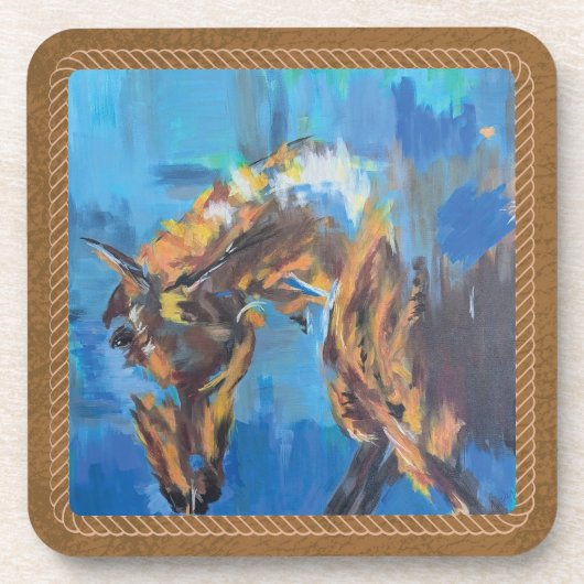 Dessous-de-verre Art de cheval abstrait (Devant)