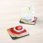 Dessous-de-verre Art de coucher de soleil à l'aquarelle soleil (Côté Droit)