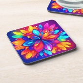 Dessous-de-verre Art de fleurs psychédéliques (Côté gauche)