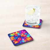 Dessous-de-verre Art de fleurs psychédéliques (Côté Droit)
