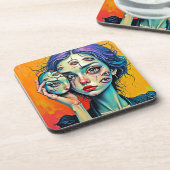 Dessous-de-verre Art de l'auto-réflexion brisé (Côté gauche)