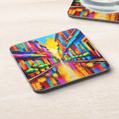 Dessous-de-verre Art de rue coloré (Côté gauche)