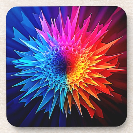 Dessous-de-verre Art de Starburst Étoilé Chaud Froid (Devant)