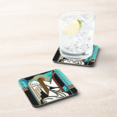 Dessous-de-verre Art Deco Christmas Angel (Ceramic Tile) (Côté Droit)