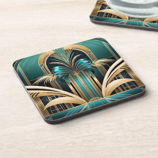 Dessous de verre Art Déco Palm - Set 6 (Côté gauche)