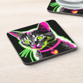 Dessous-de-verre Art Félin de Chat Néon (Côté gauche)