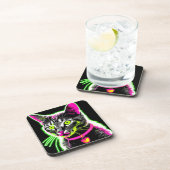 Dessous-de-verre Art Félin de Chat Néon (Côté Droit)