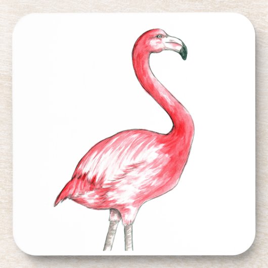 Dessous-de-verre Art Flamant rose (Devant)
