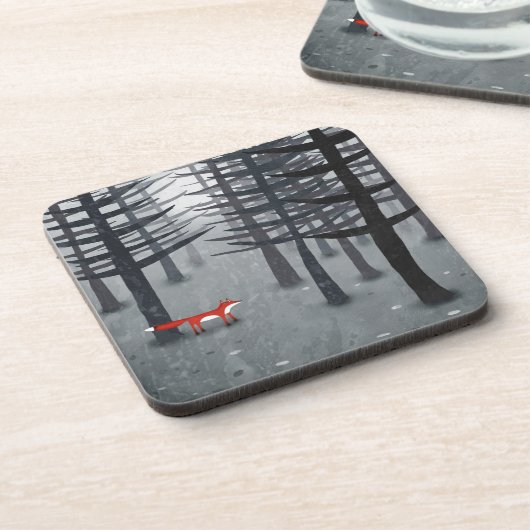 Dessous-de-verre Art Forêt Fox (Côté gauche)