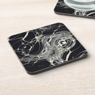 Dessous-de-verre Art fractal abstrait Toile d'Or