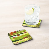 Dessous-de-verre Art Highland Cow Fields (Côté Droit)