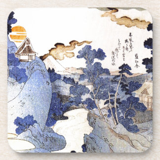 Dessous-de-verre Art japonais bleu vintage