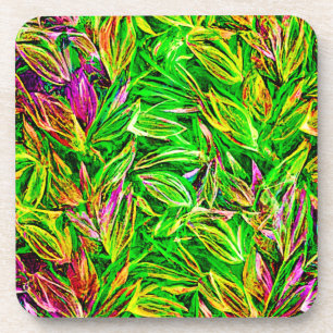 Dessous-de-verre Art Jardin feuille texturé