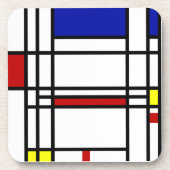 Dessous-de-verre Art moderne de Mondrian (Devant)