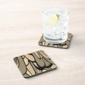 Dessous-de-verre Art Moderne Fondre des teintes Brown (Côté Droit)