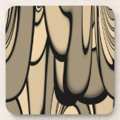 Dessous-de-verre Art Moderne Fondre des teintes Brown (Devant)