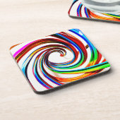 Dessous-de-verre Art Motif spiral coloré (Côté gauche)