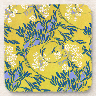 Dessous de verre Art nouveau Purple Gold Floral Co