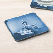 Dessous-de-verre Art numérique de Danseuse Bleue (Côté gauche)