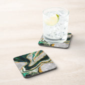 Dessous-de-verre Art numérique de la géométrie Abalone et Crystals (Côté Droit)