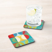 Dessous-de-verre Art Pop brillant avec cercles et Carré (Côté Droit)