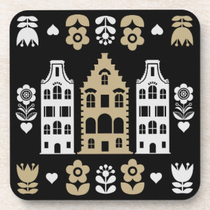 Dessous-de-verre Art populaire néerlandais traditionnel Impression