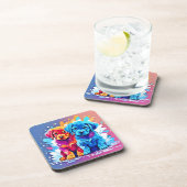 Dessous-de-verre Art Puppy Coloré (Côté Droit)